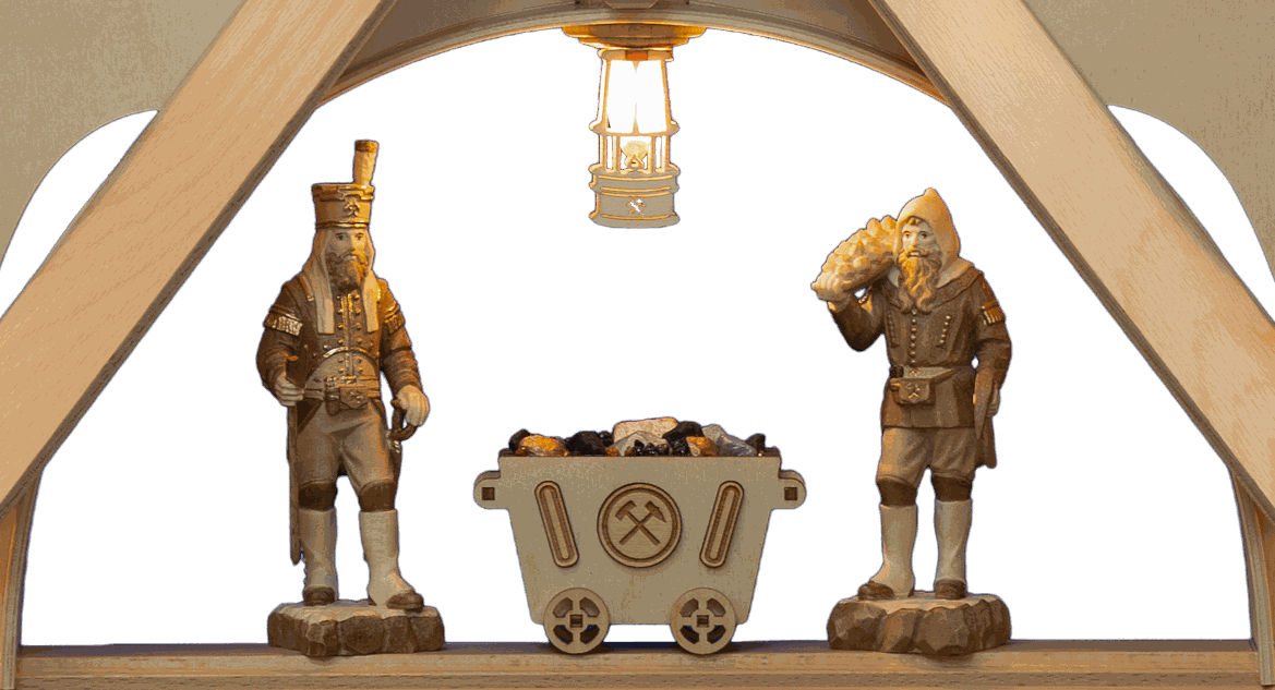 Kleine Fichte Motiv Bergbau "Gold Edition II" – Bild 2