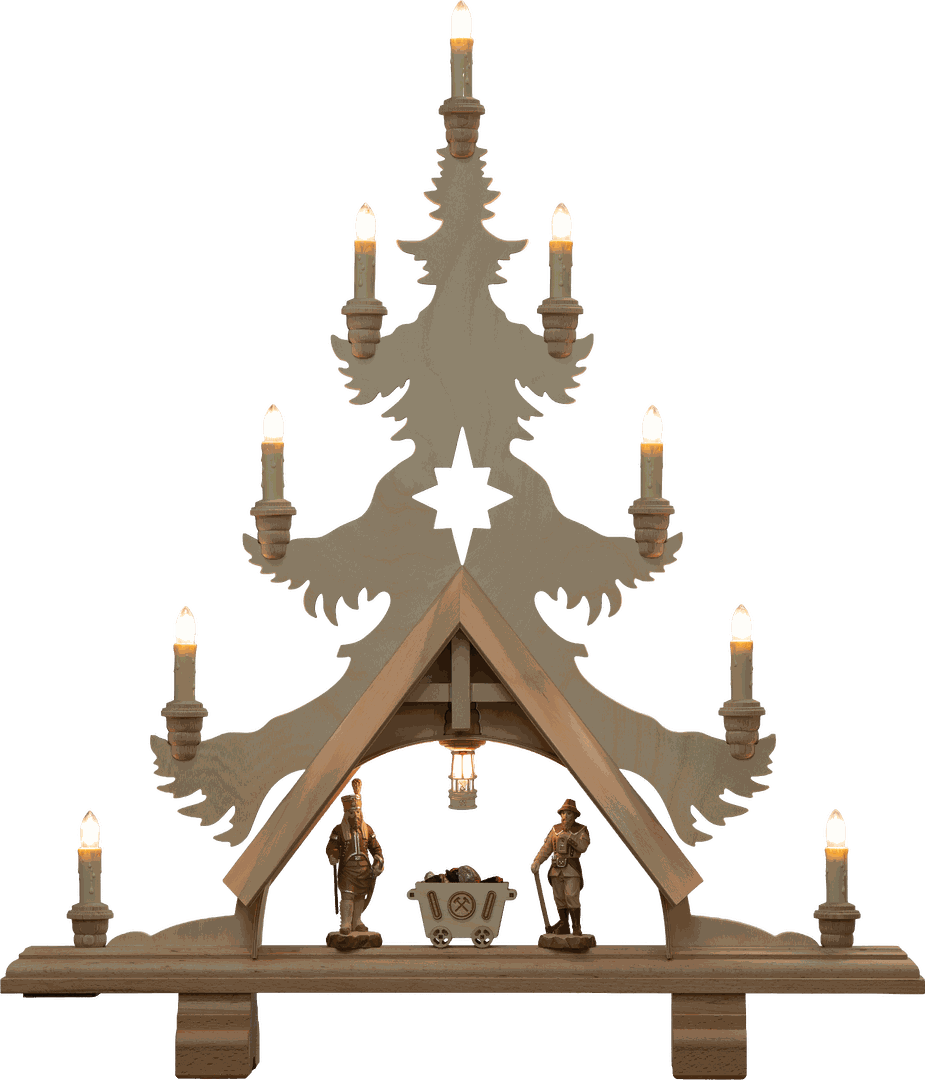 Kleine Fichte Motiv Bergbau "Silber Edition"