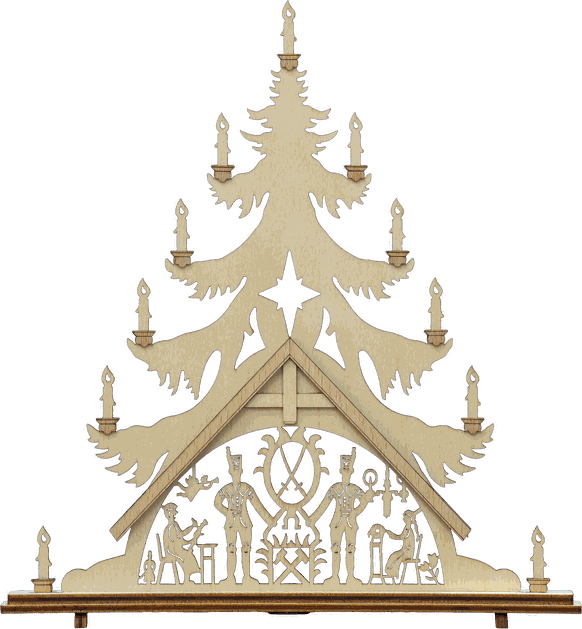 Mini Fichte Groß Motiv Bergbau