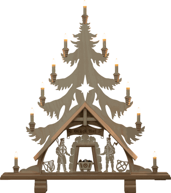 Traditionelle Fichte groß Motiv Bergbau